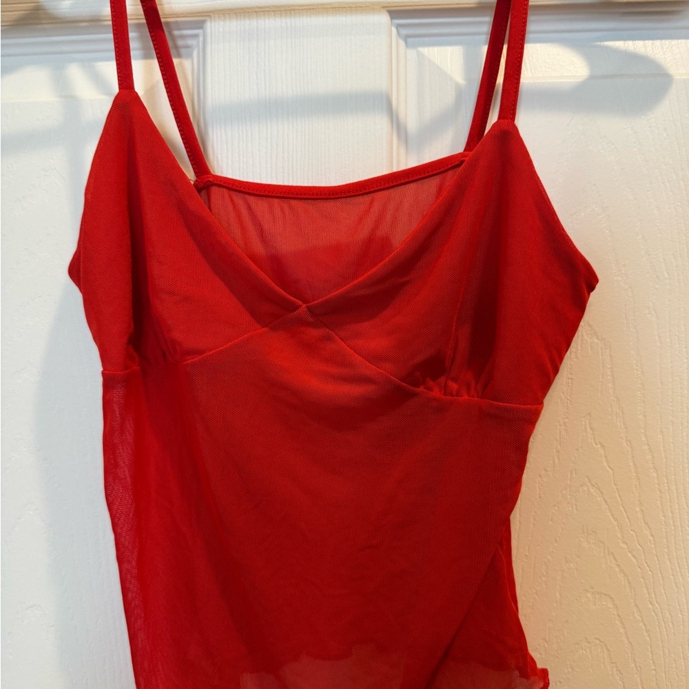 Red Spaghetti Strap Top